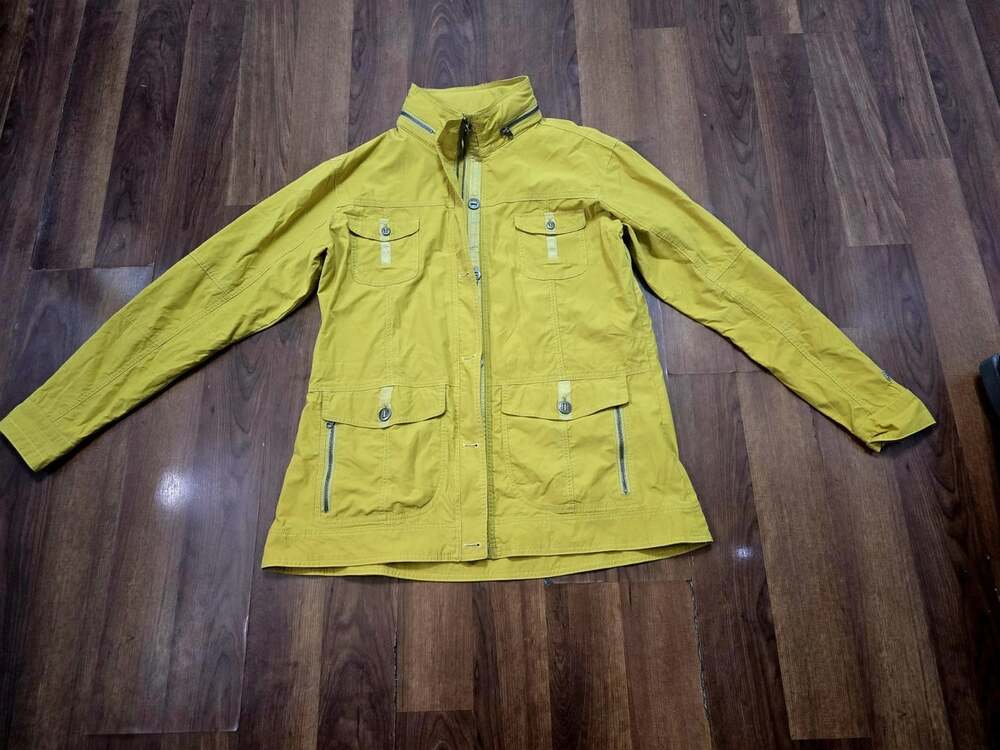 Kuhl Rekon Mustard Jacket Full Zip Hooded Utility Military Moisture-Wick Shacket - Picture 2 of 15